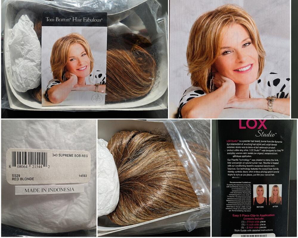 Toni Brattin Supreme Bob Wig SS29 Red Blonde 343 Heat Friendly ChangeLite New